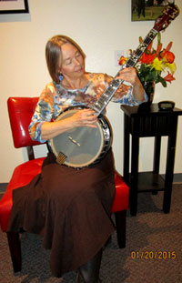 Carla Roberts with the Missing Link Baritone Banjo