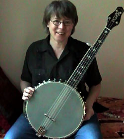 Cathy Moore with Cello Banjo