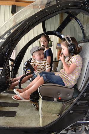 Jim Reed Grandkids in Helicopter